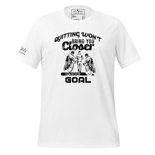 Bring You Closer to Your Goal Men's Motivational White T-Shirt