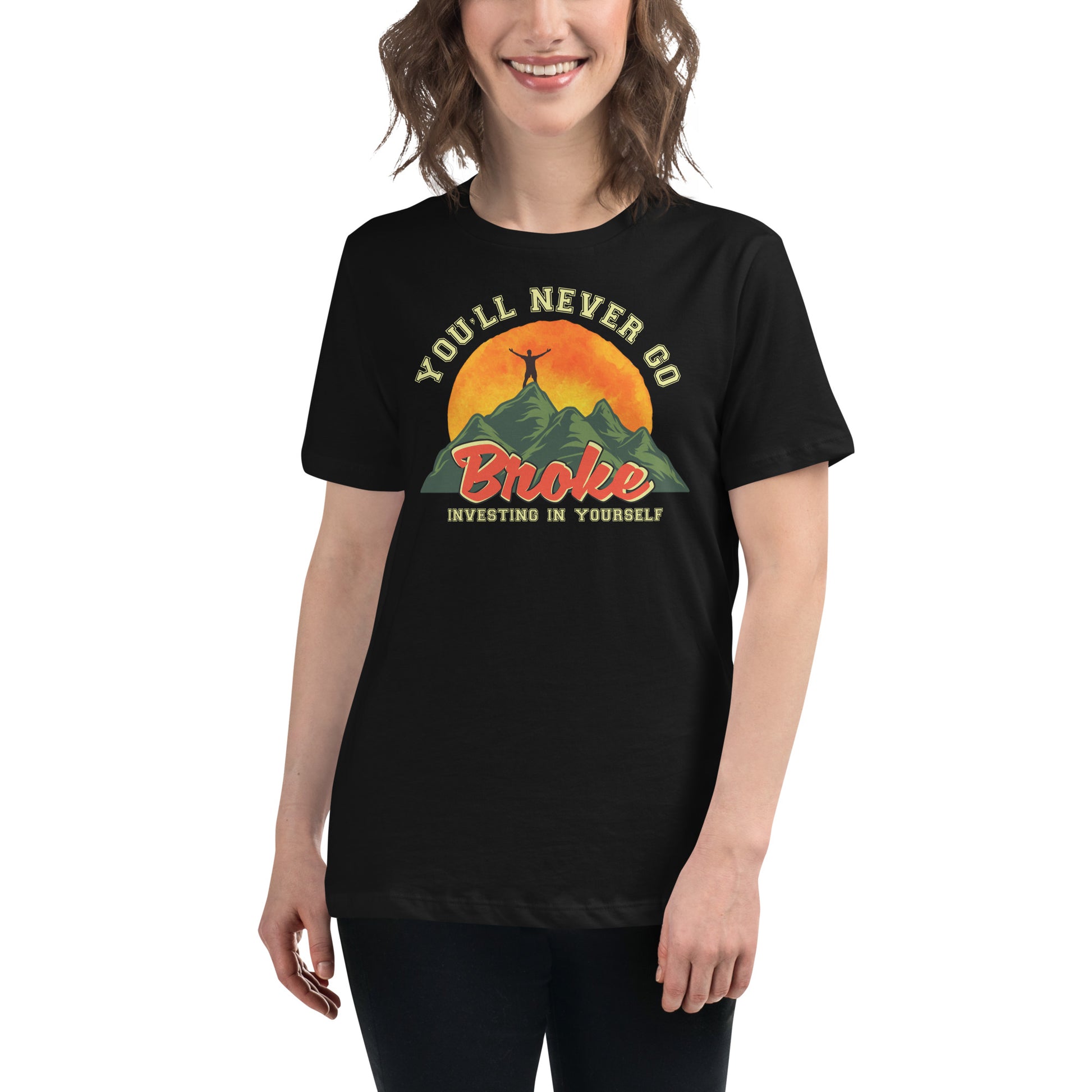 Broke but Unbroken Black Motivational Women’s T-Shirt Lifestyle