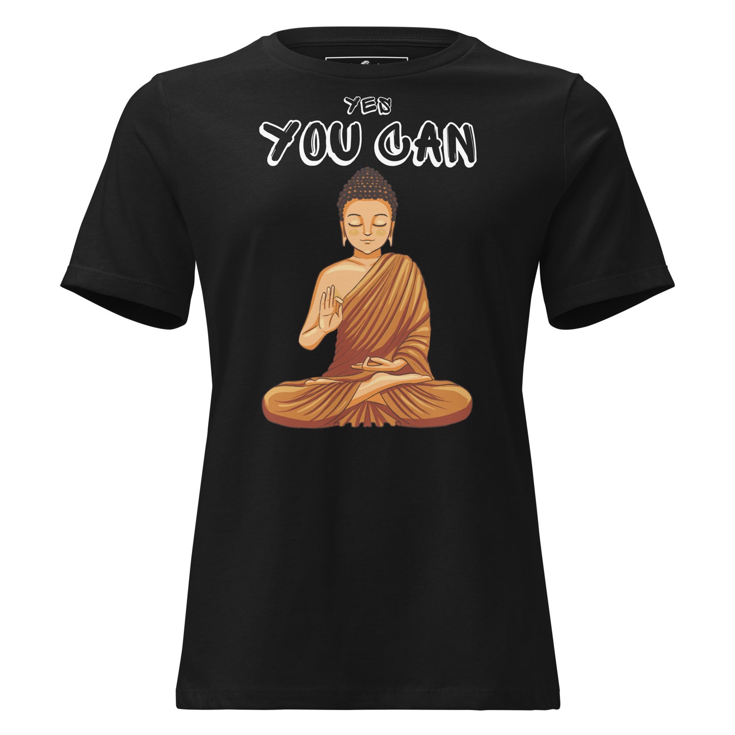 Buddha Serenity Black Motivational Women’s T-Shirt