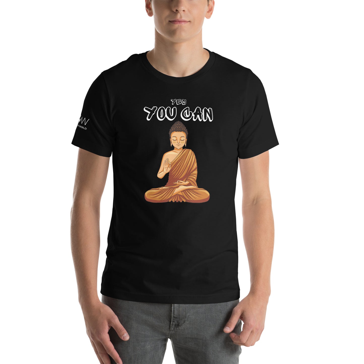 Buddha Serenity Men's Motivational Black T-Shirt