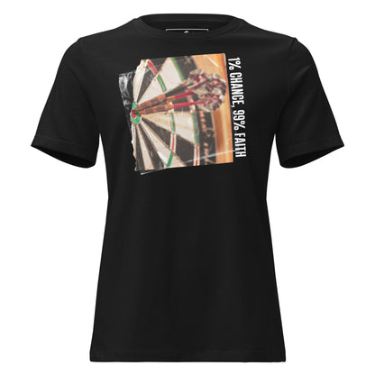 "Bullseye Focus" Dart Black Motivational Women’s T-Shirt