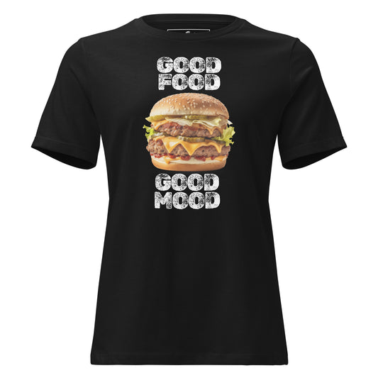 "Burger Lover" Black Motivational Women’s T-Shirt