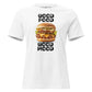"Burger Lover" White Motivational Women’s T-Shirt
