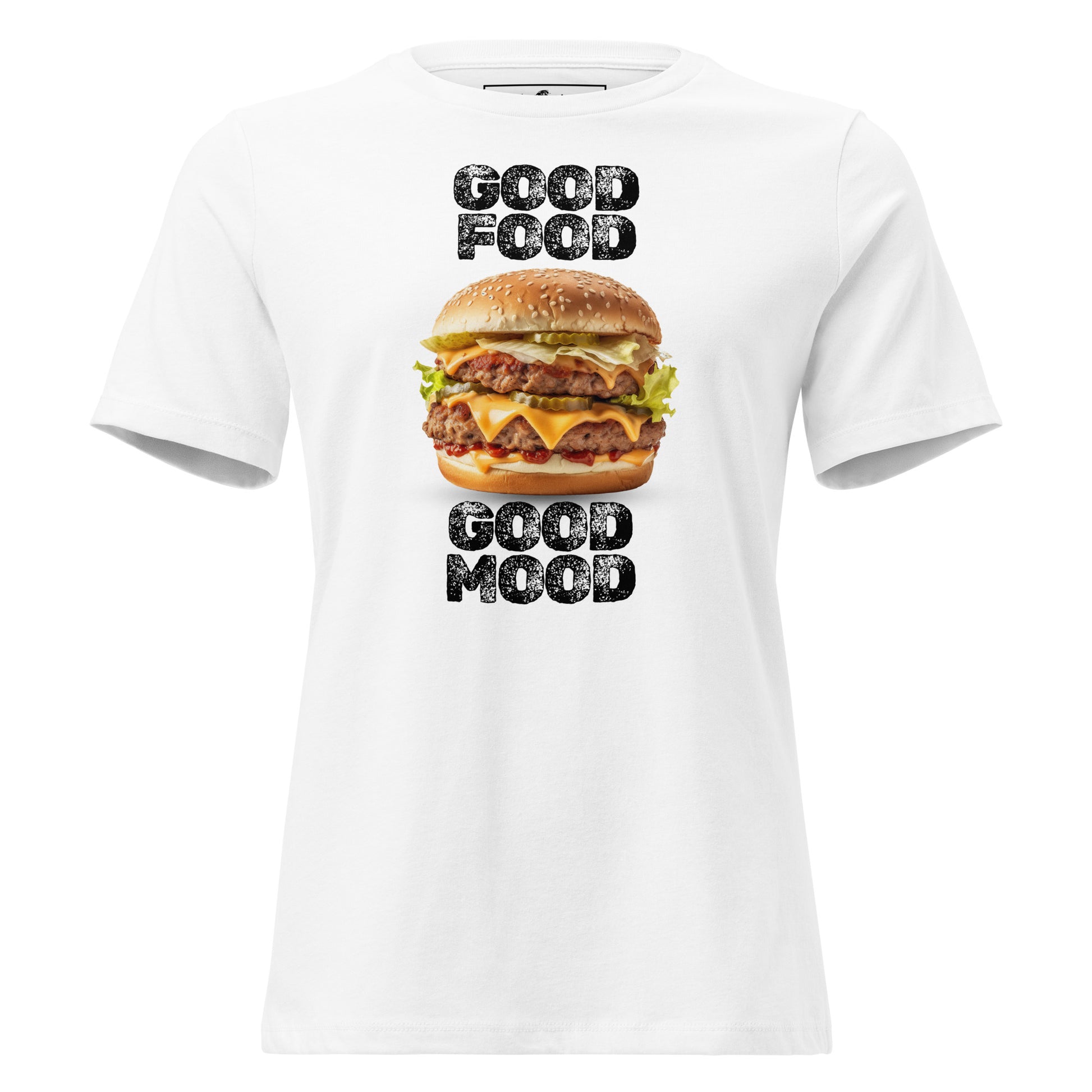 "Burger Lover" White Motivational Women’s T-Shirt