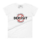 Can’t Deposit Excuses Women’s Motivational  White T-Shirt