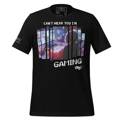Can't Hear You I'm Gaming - Gamer Black Motivational Men's T-Shirt