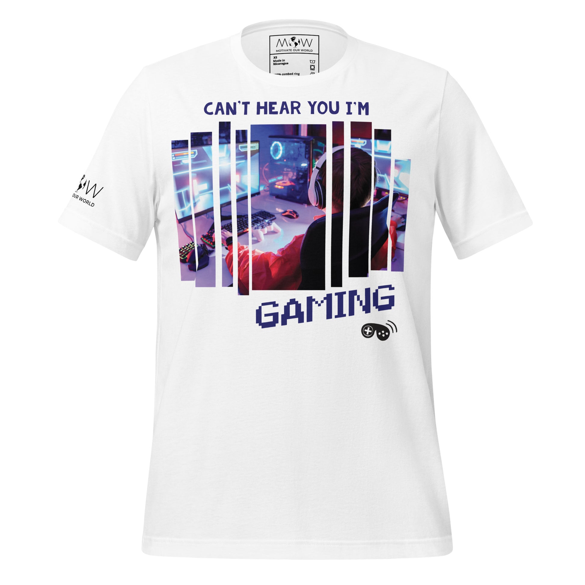 Can't Hear You I'm Gaming - Gamer White Motivational Men's T-Shirt