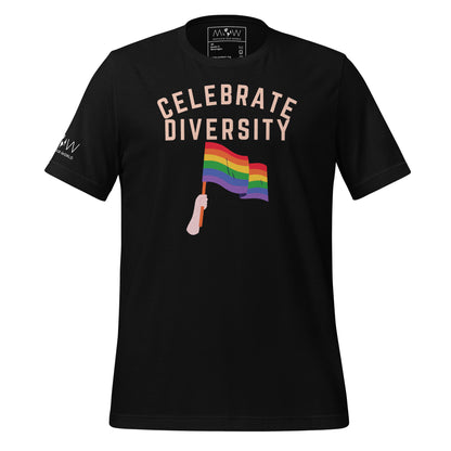 Celebrate Diversity Black Motivational Men's T-Shirt