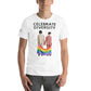 Celebrate Diversity Pride Flag White Motivational Men's T-Shirt