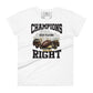 Champions Keep Playing Football Women’s Motivational White T-Shirt