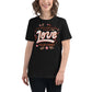 Change the World Love Your Family Retro Black Motivational Women’s T-Shirt Lifestyle