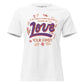 Change the World Love Your Family Retro White Motivational Women’s T-Shirt
