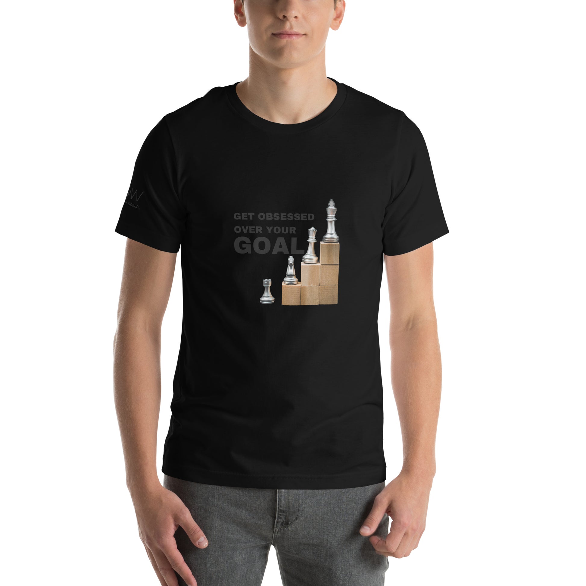 Checkmate Your Goals Men's Motivational Black T-Shirt