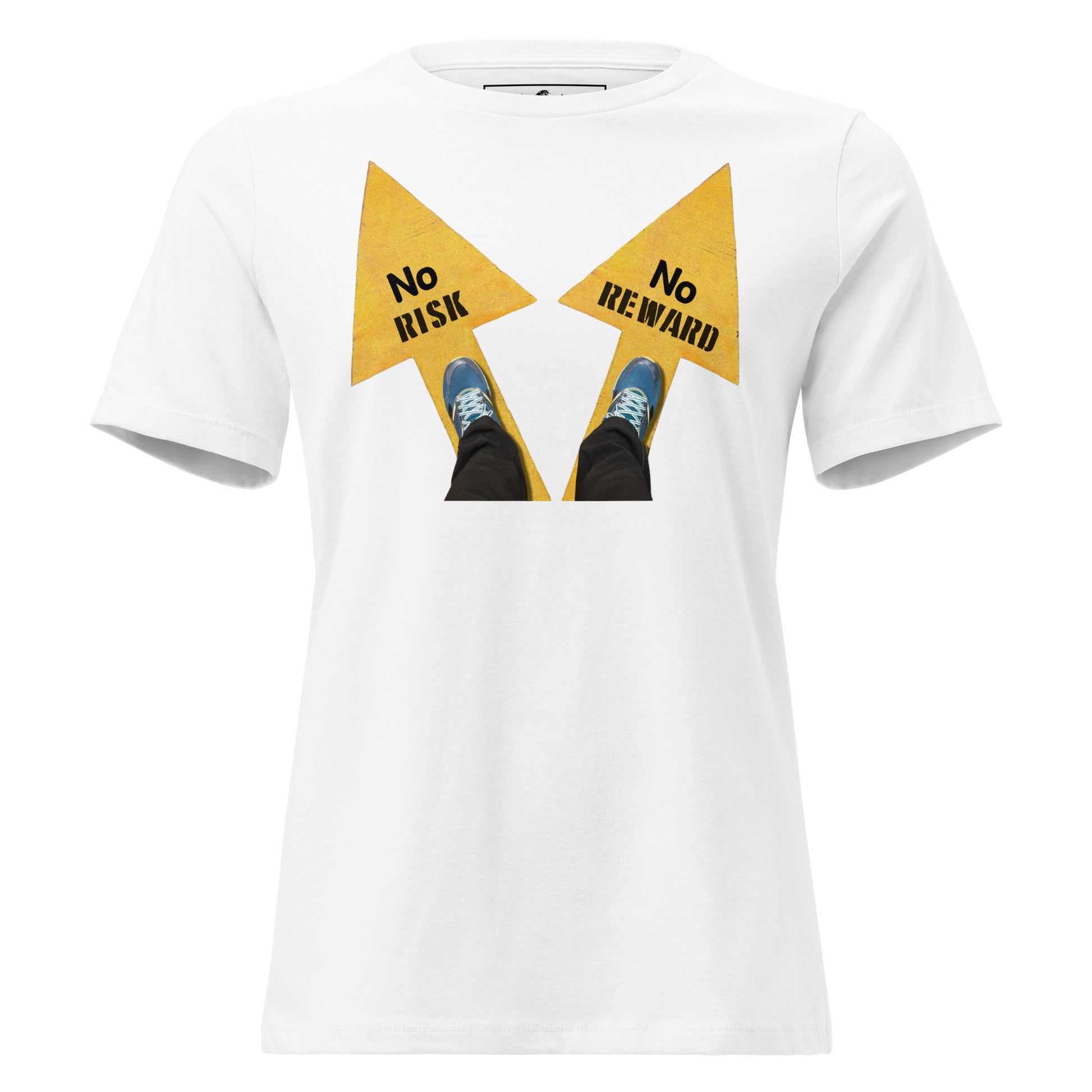 Choose Your Path - No Risk No Reward White Motivational Women’s T-Shirt