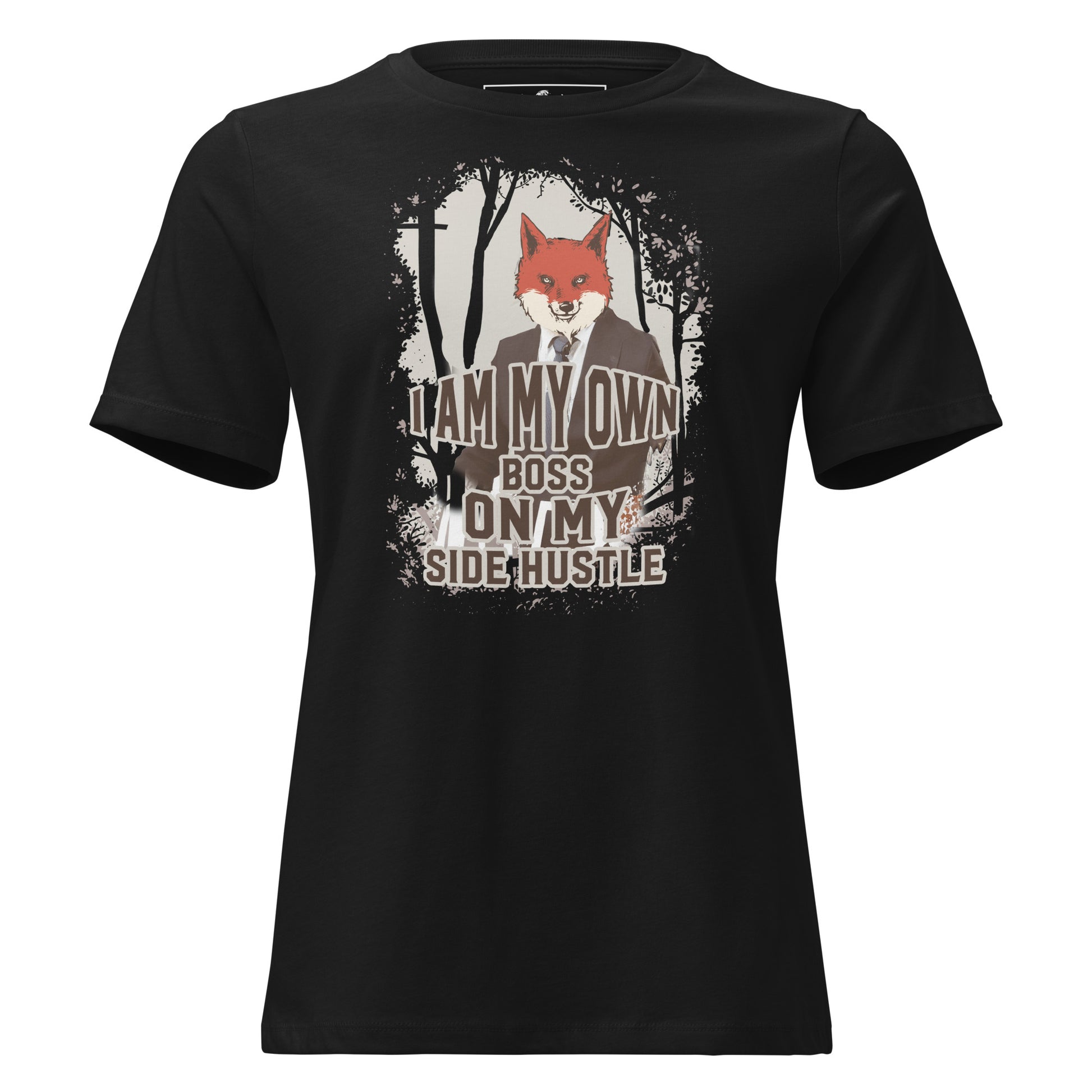 Clever Fox Hustle - I Am My Own Boss Black Motivational Women’s T-Shirt
