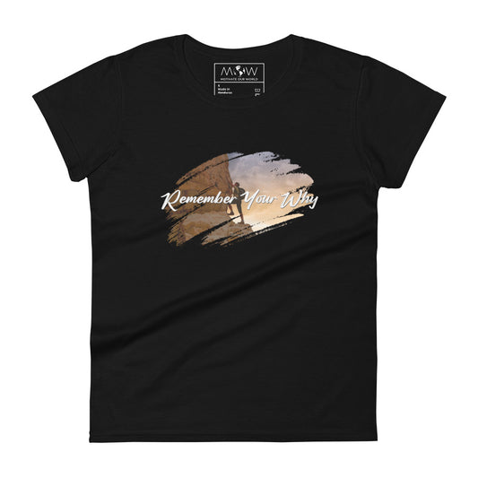 Climb Higher Women’s Motivational Black T-Shirt