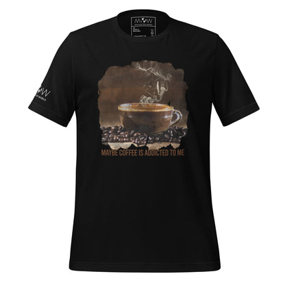 Coffee Addicted to Me Men's Motivational Black T-Shirt