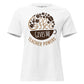 Coffee Gives Me Teacher Powers - Cup & Bean Graphic Edition White Motivational Women’s T-Shirt