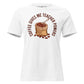 Coffee Gives Me Teacher Powers – Coffee Bean Sack Teacher White Motivational Women’s T-Shirt
