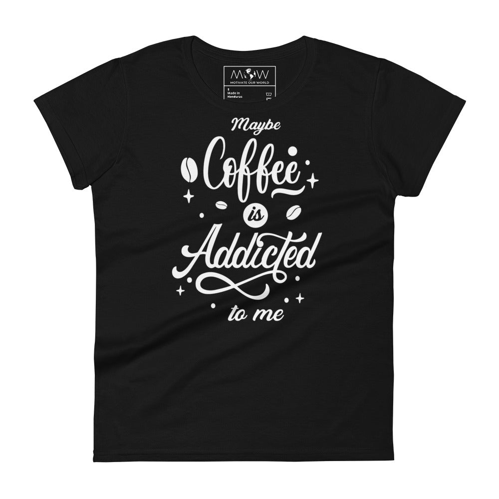 Coffee to Me Women’s Motivational Black T-Shirt