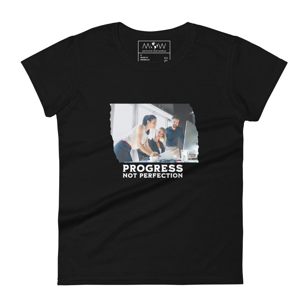 Collaborate for Success Women’s Motivational Black T-Shirt