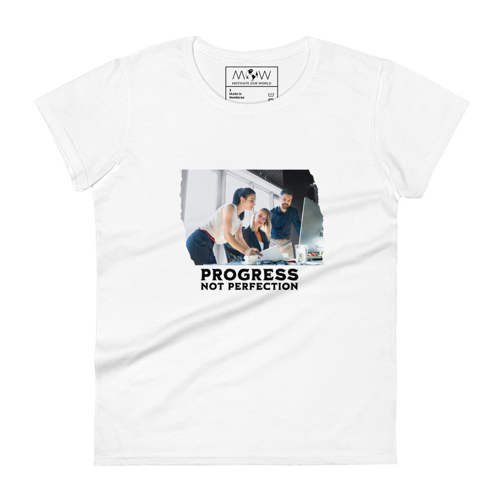 Collaborate for Success Women’s Motivational White T-Shirt