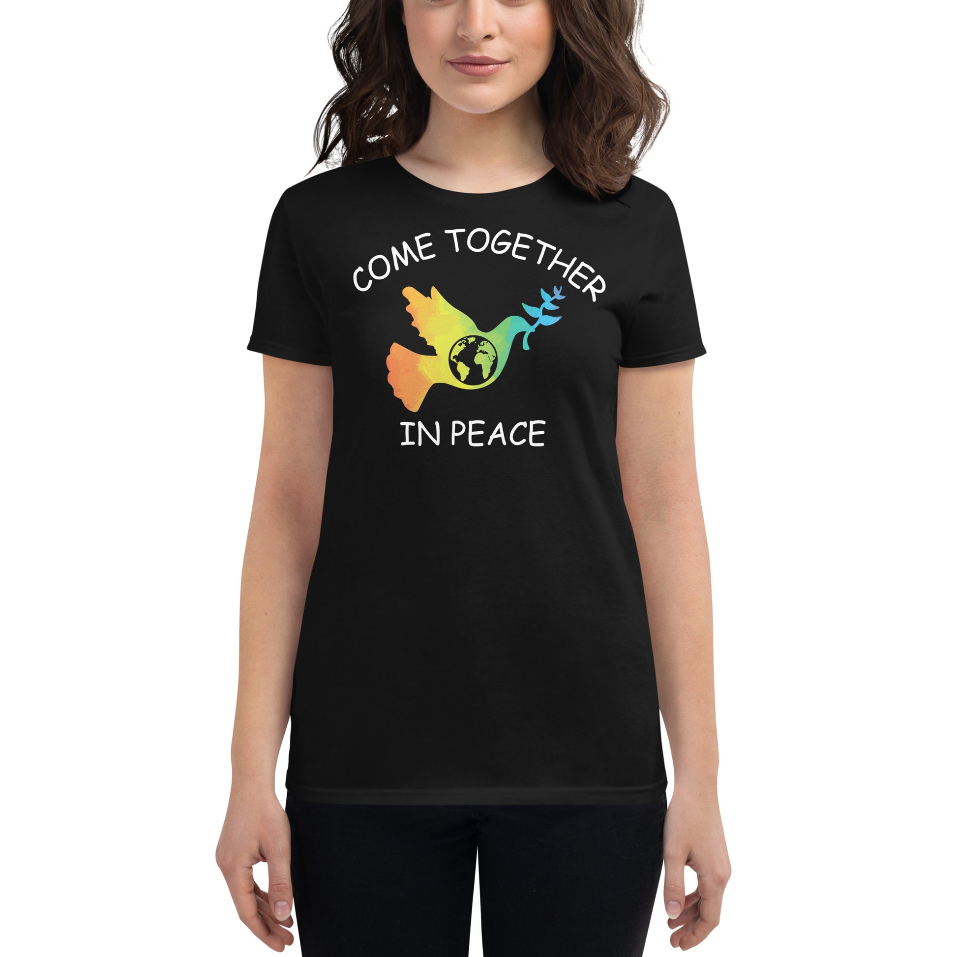 Come Together Women’s Motivational Black T-Shirt