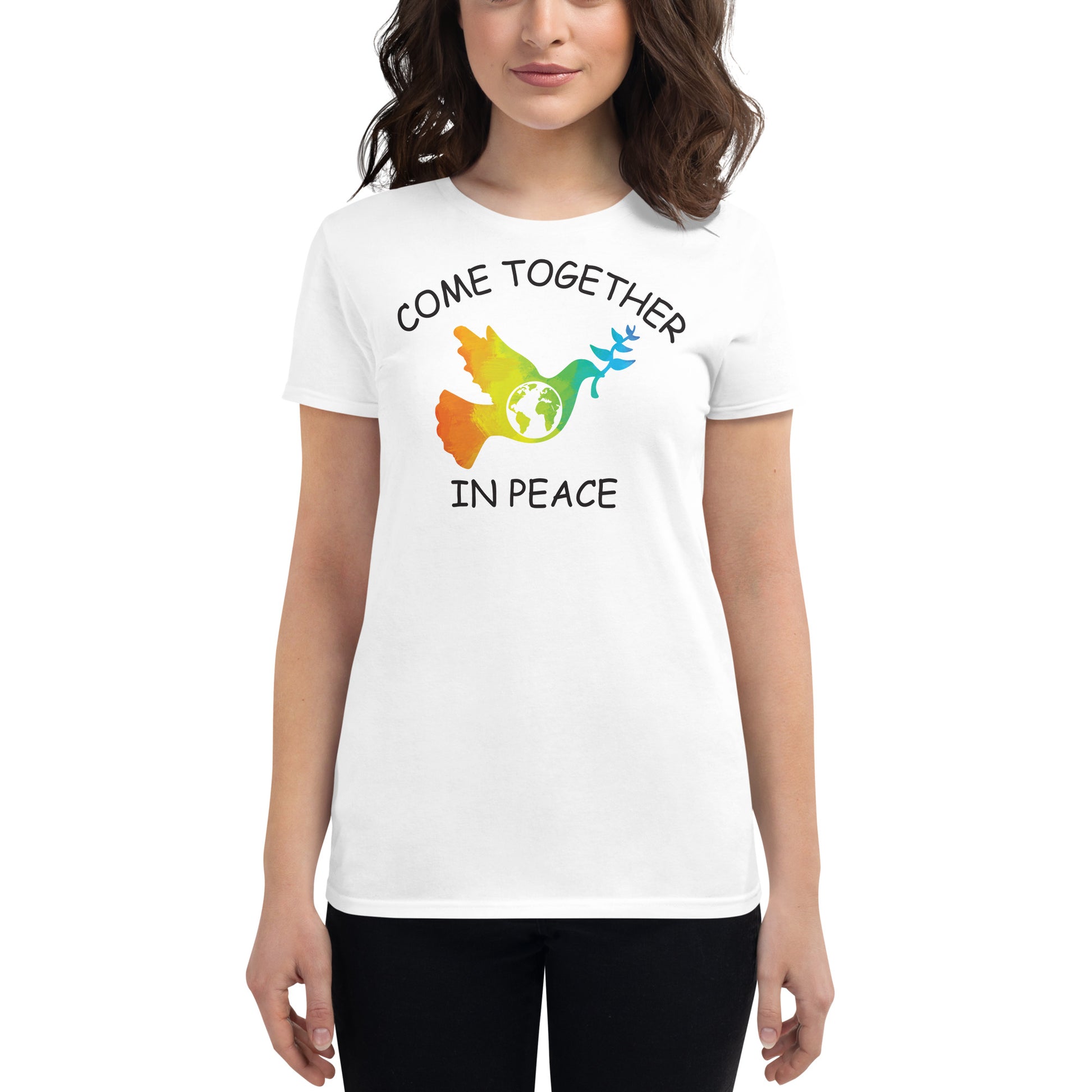 Come Together Women’s Motivational White T-Shirt