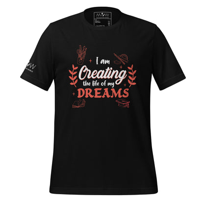 Creating My Dream Life Men's Motivational Black T-Shirt