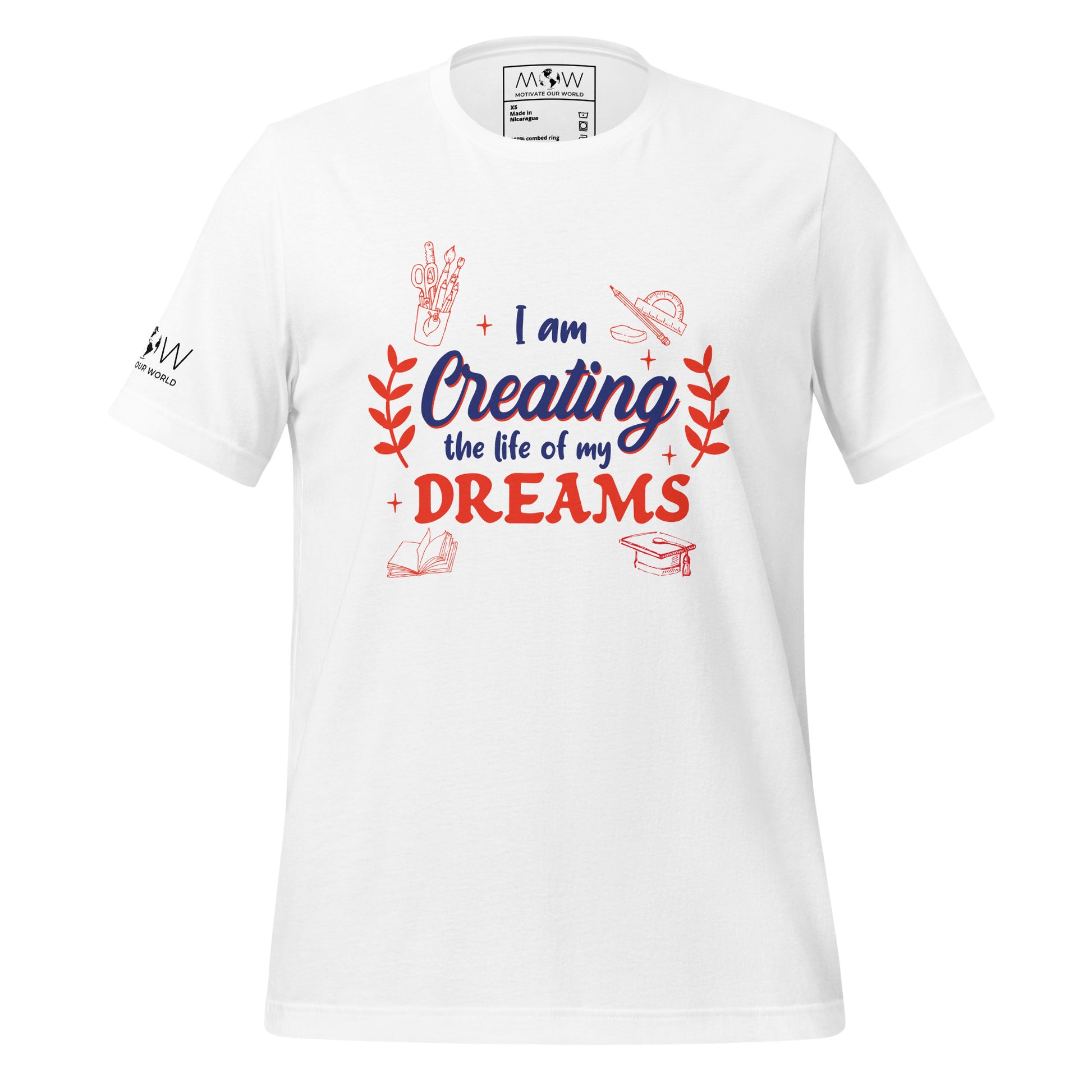 Creating My Dream Life Men's Motivational White T-Shirt