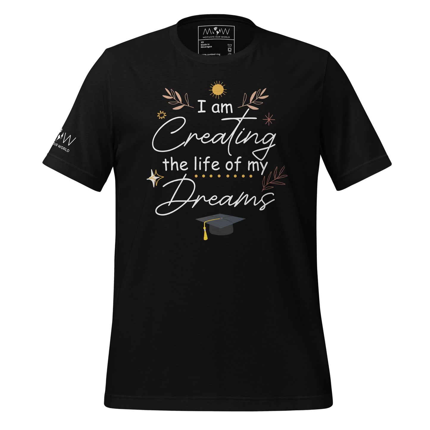 Creating My Dream Life Men's Motivational Black T-Shirt