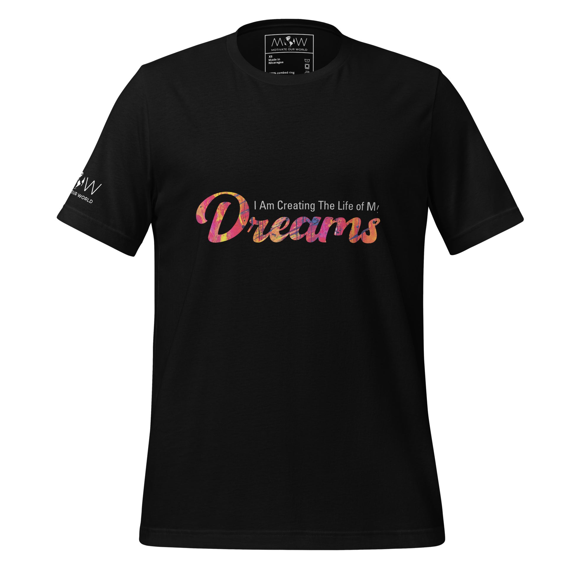 Creating My Dream Life Men's Motivational Black T-Shirt