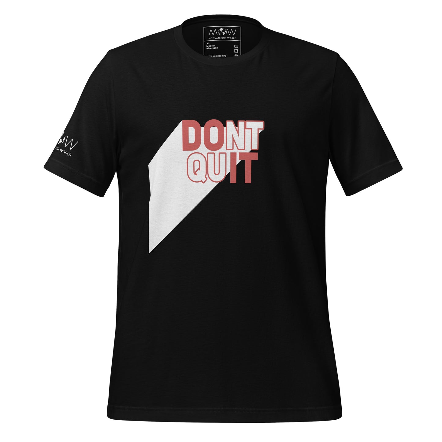 DON'T QUIT Men's Motivational Black T-Shirt