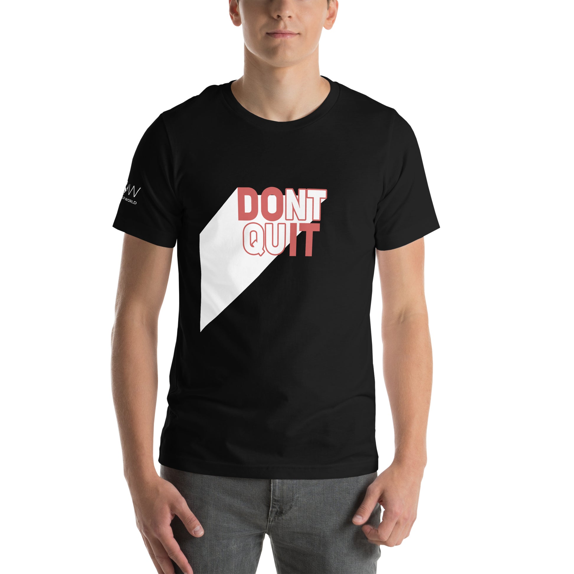 DON'T QUIT Men's Motivational Black T-Shirt
