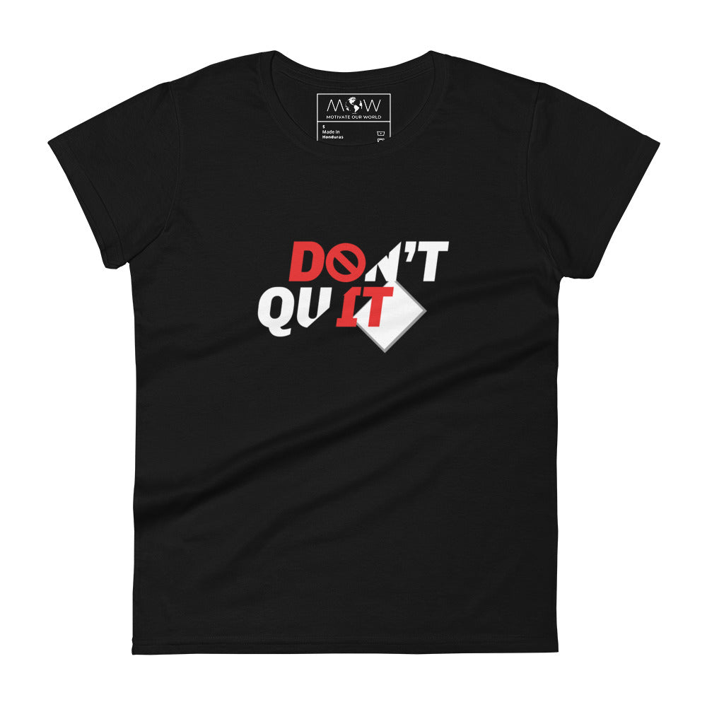 DO IT Women's Motivational Black T-Shirt