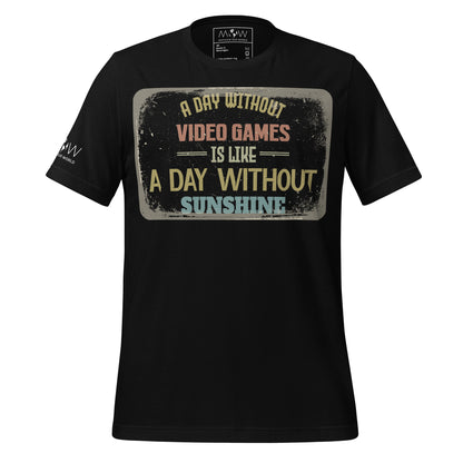 Day Without Video Games Black Motivational Men's T-Shirt