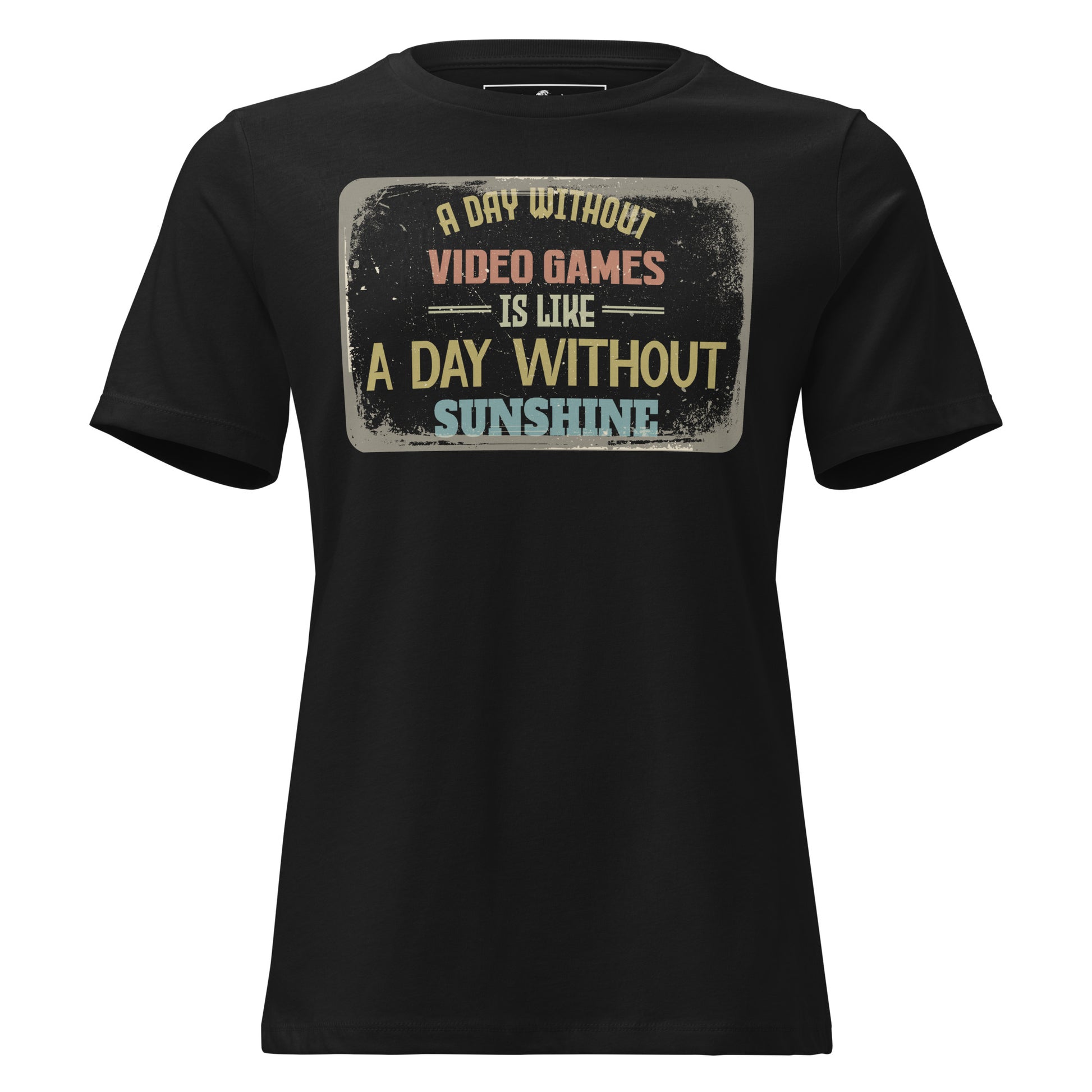 Day Without Video Games Black Motivational Women’s T-Shirt