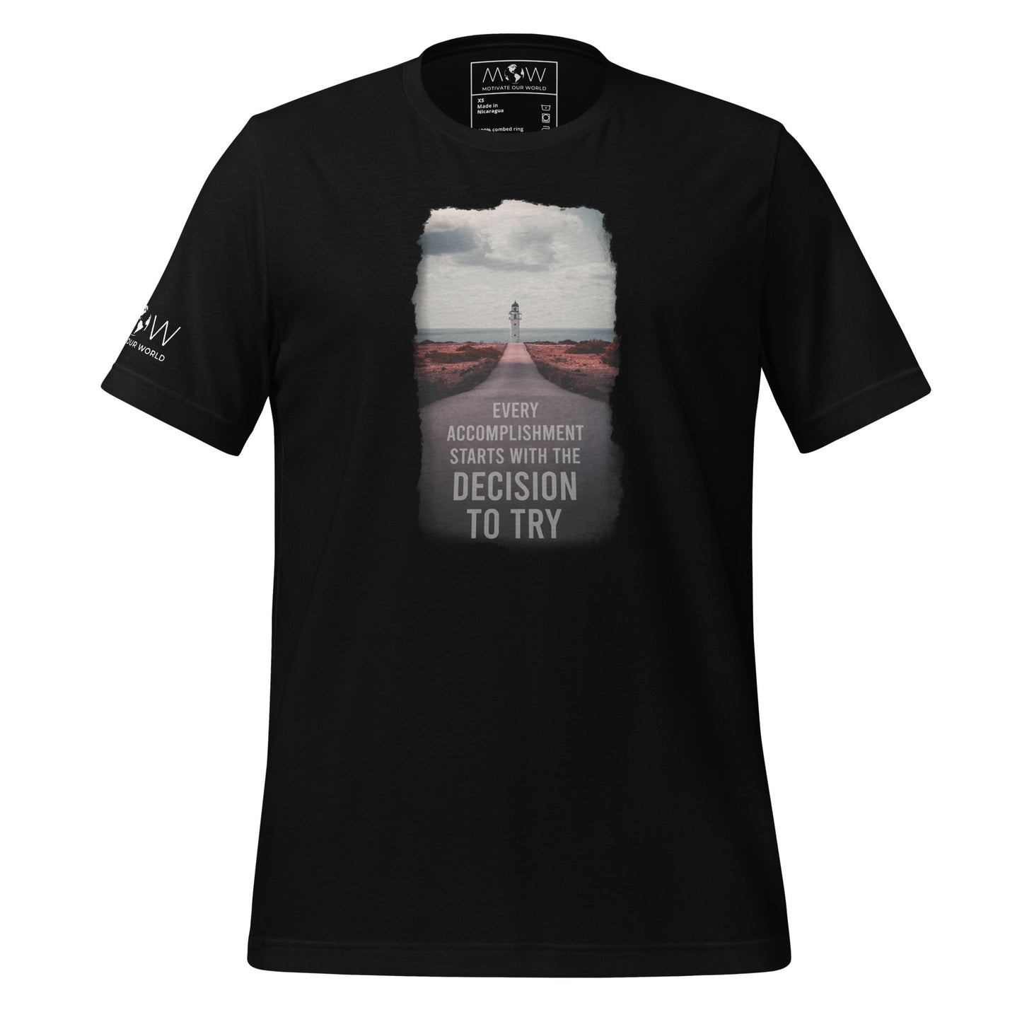 Decision to Try Men's Motivational Black T-Shirt