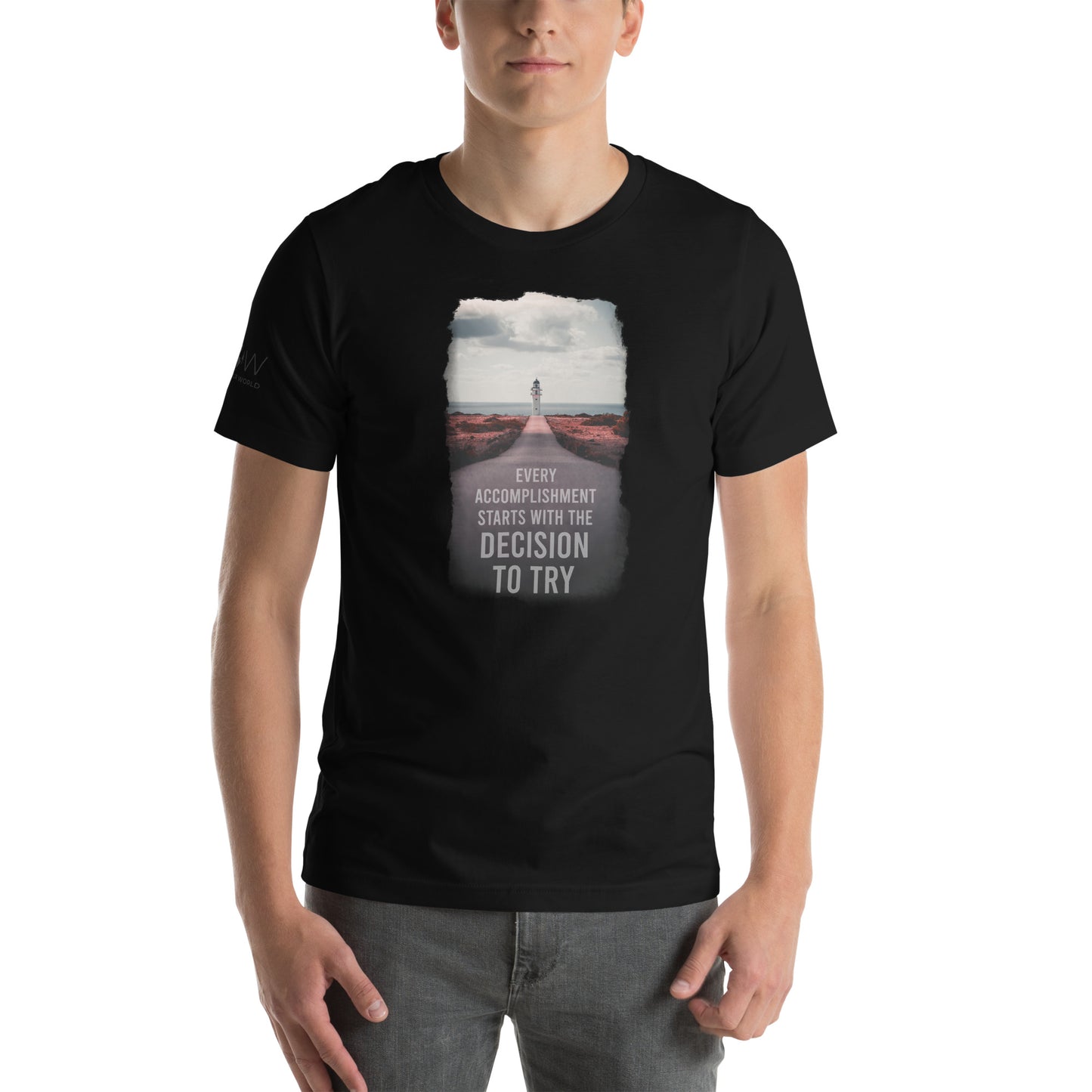 Decision to Try Men's Motivational Black T-Shirt