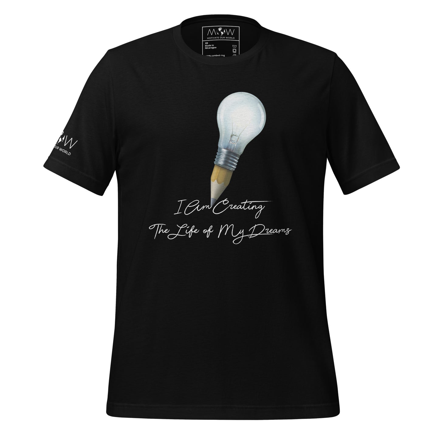 Designing My Dream Life Men's Motivational Black T-Shirt