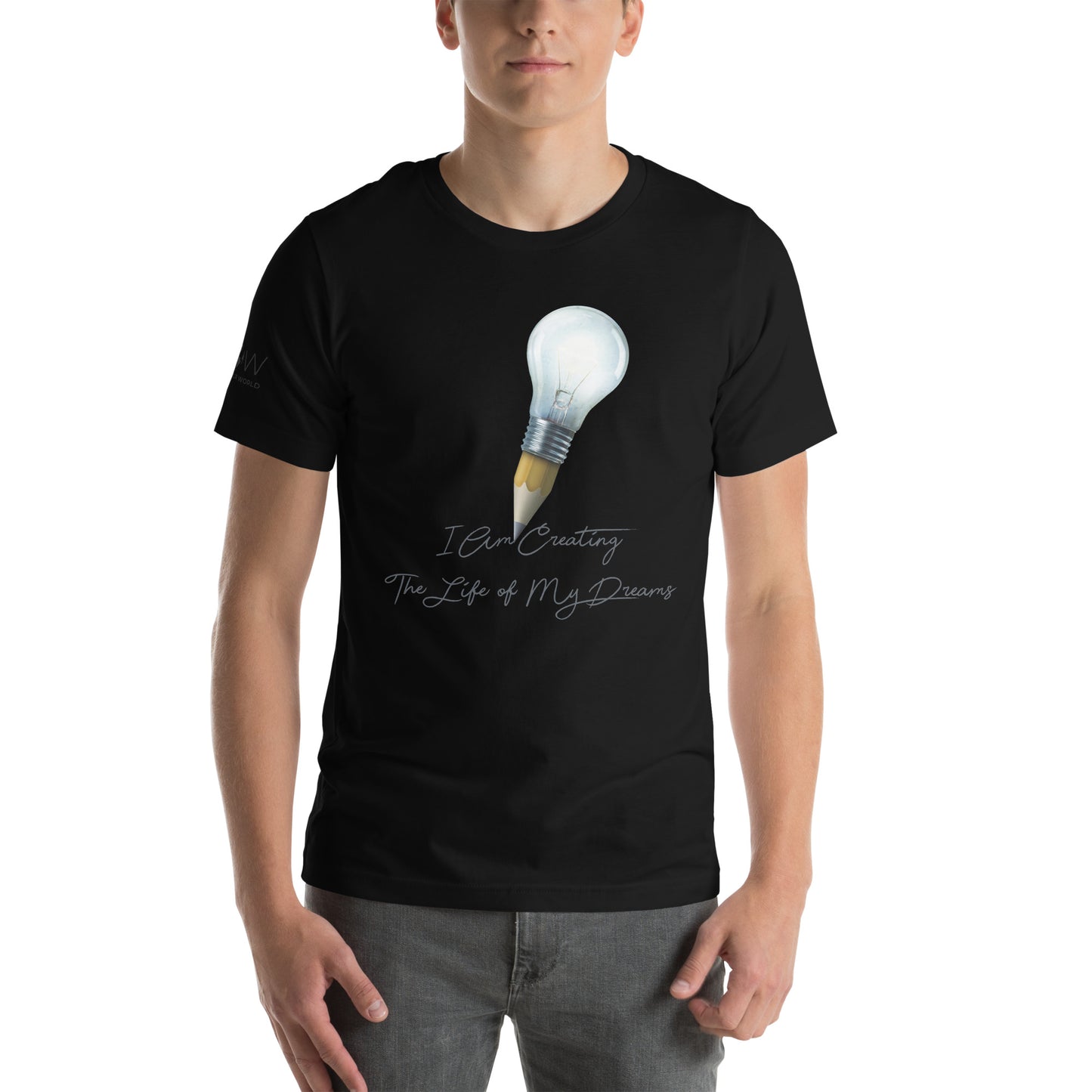 Designing My Dream Life Men's Motivational Black T-Shirt