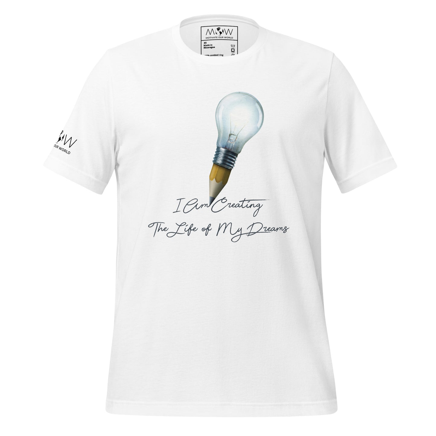 Designing My Dream Life Men's Motivational White T-Shirt
