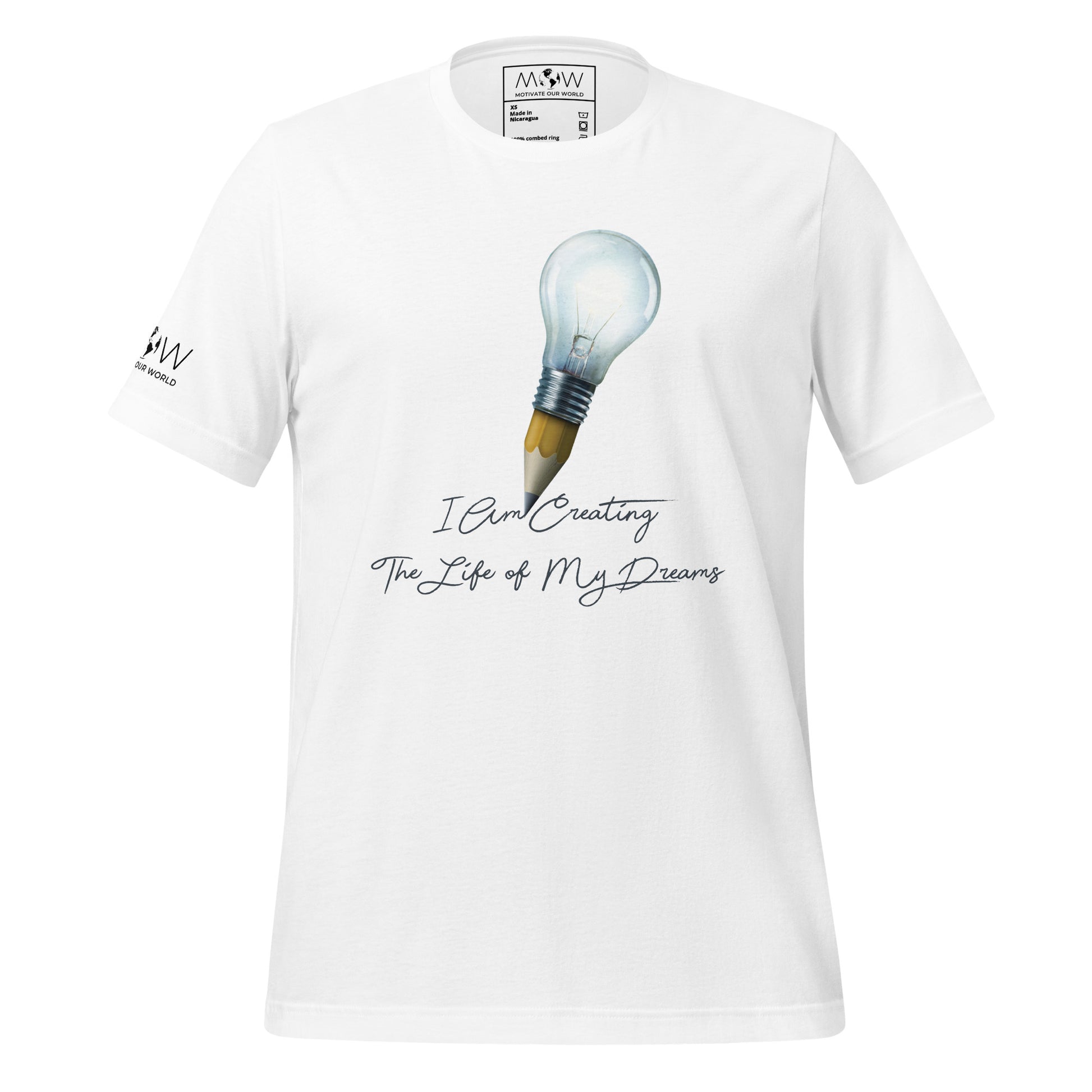 Designing My Dream Life Men's Motivational White T-Shirt
