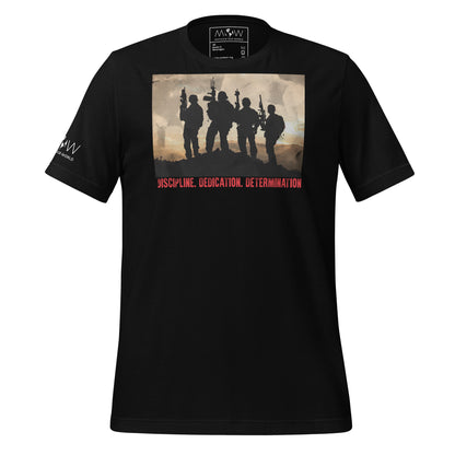 Discipline. Dedication. Determination. II Men's Motivational Black T-Shirt
