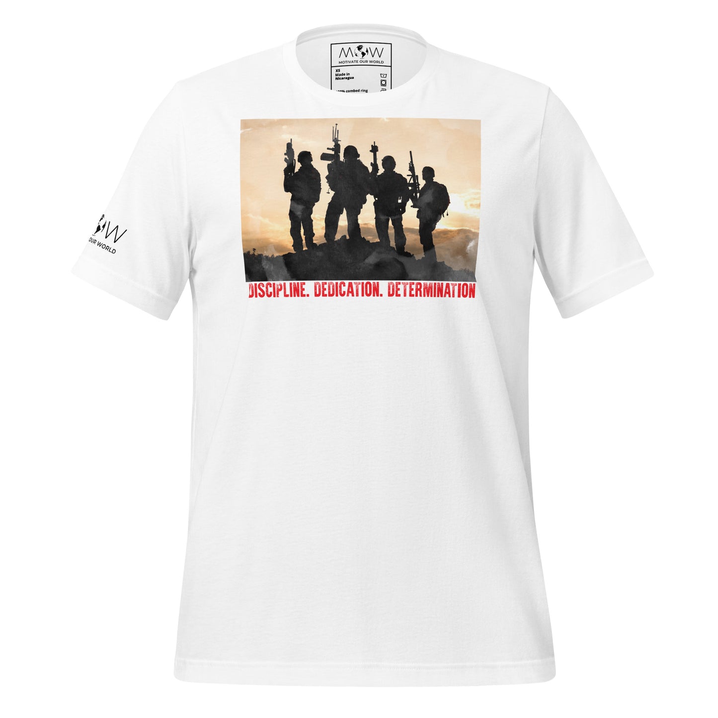 Discipline. Dedication. Determination. II Men's Motivational White T-Shirt