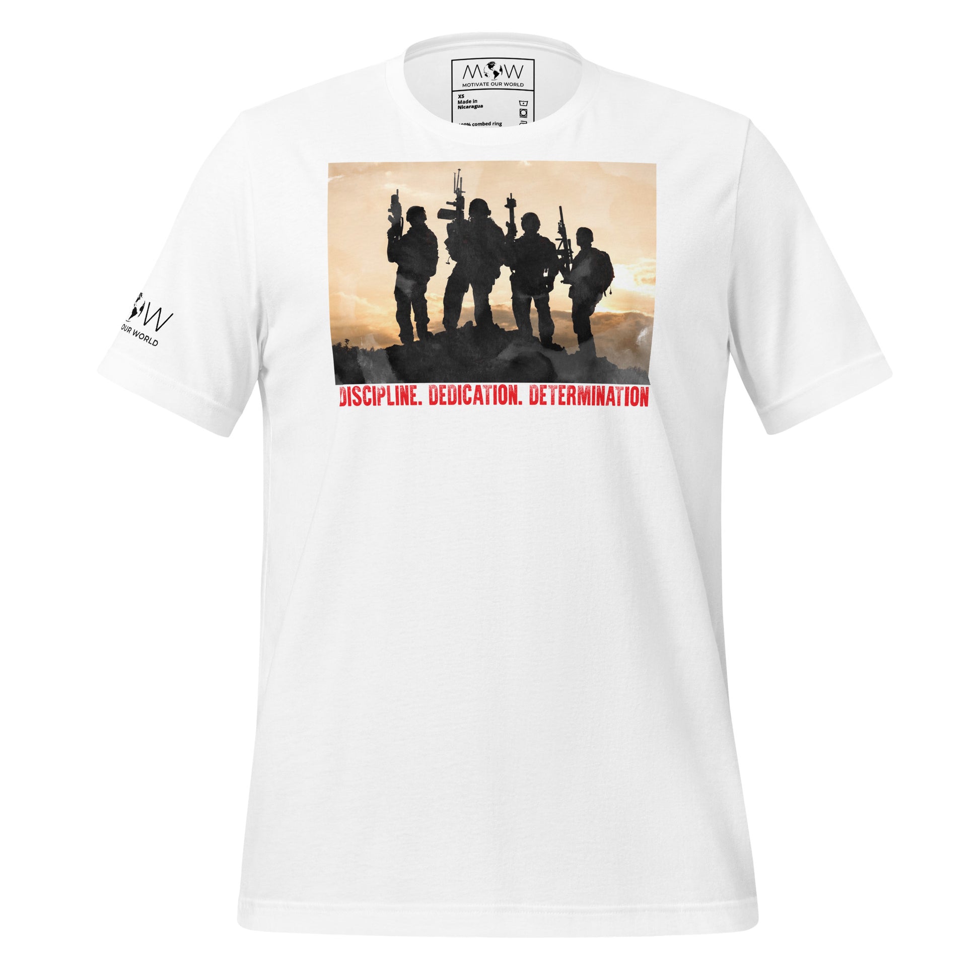 Discipline. Dedication. Determination. II Men's Motivational White T-Shirt