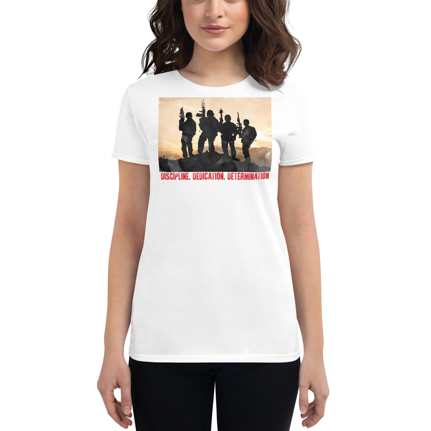 Discipline. Dedication. Determination. II Women’s Motivational White T-Shirt