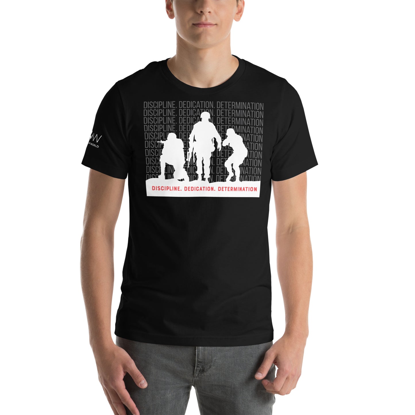 Discipline. Dedication Men's Motivational Black T-Shirt