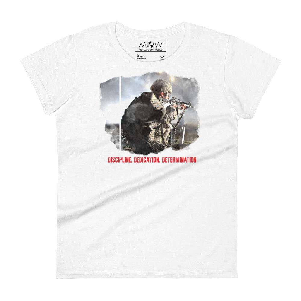 Discipline Women’s Motivational White T-Shirt