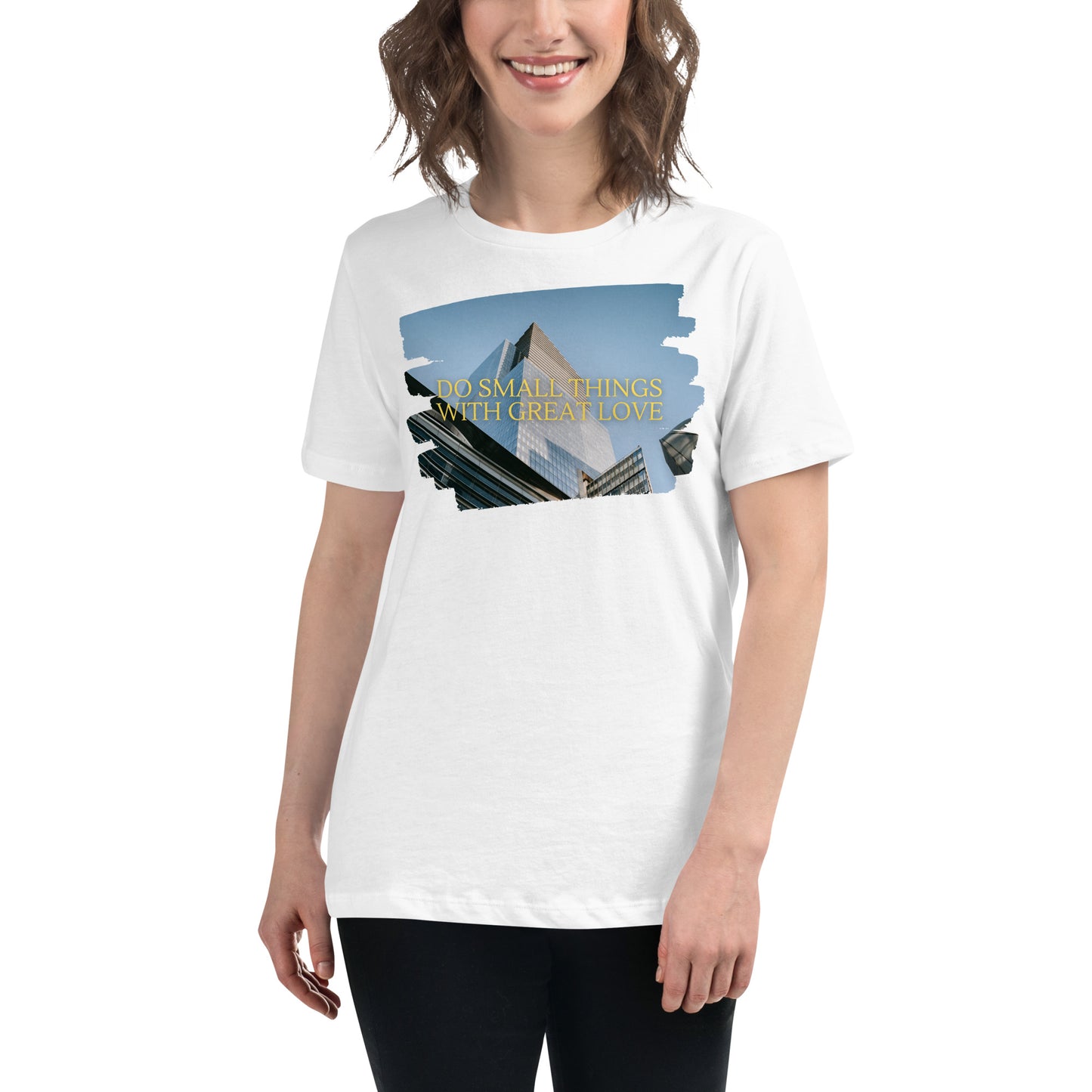 Do Small Things With Great Love Urban White Motivational Women’s T-Shirt Lifestyle